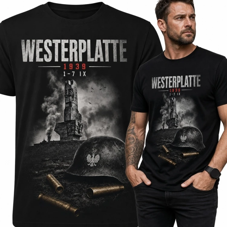 Koszulka męska patriotyczna „Westerplatte” - hołd obrońcom z 1939 roku