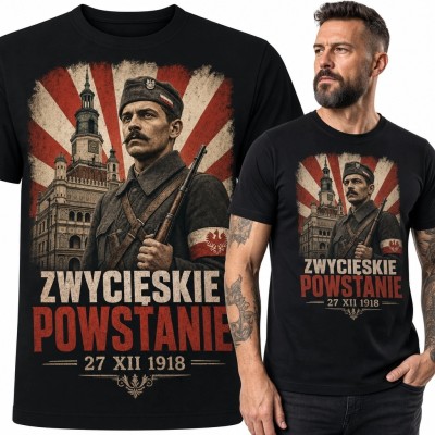 Koszulka męska „Zwycięskie Powstanie” - Powstanie Wielkopolskie 27 XII 1918