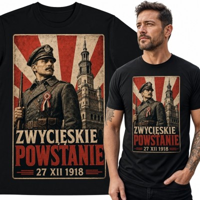Koszulka męska z motywem Powstania Wielkopolskiego „Zwycięskie Powstanie” - 27 XII 1918