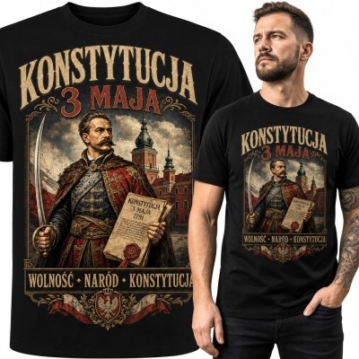 Koszulka męska patriotyczna „Konstytucja 3 Maja” - historyczny motyw 1791