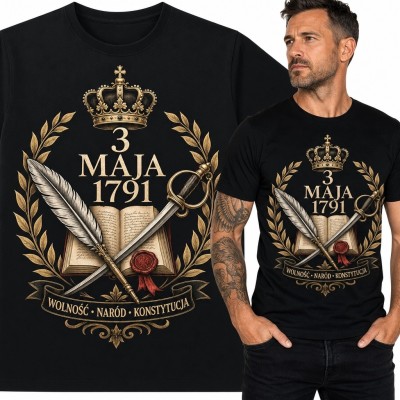 Koszulka męska patriotyczna „3 maja 1791” - Konstytucja 3 maja