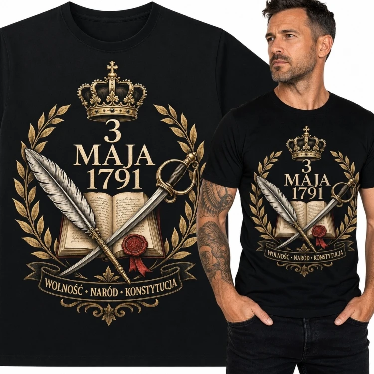 Koszulka męska patriotyczna „3 maja 1791” - Konstytucja 3 maja