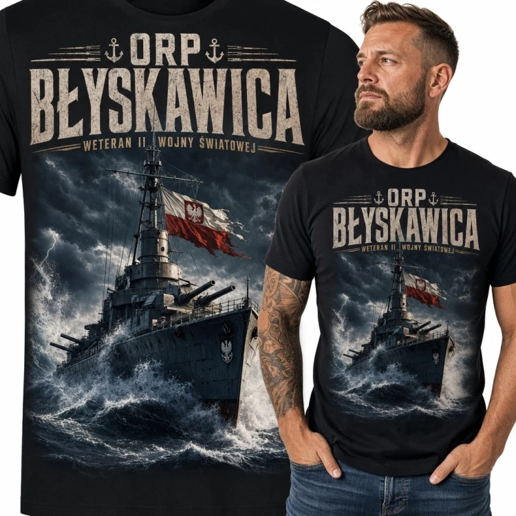 Koszulka męska „ORP Błyskawica” - weteran II wojny światowej