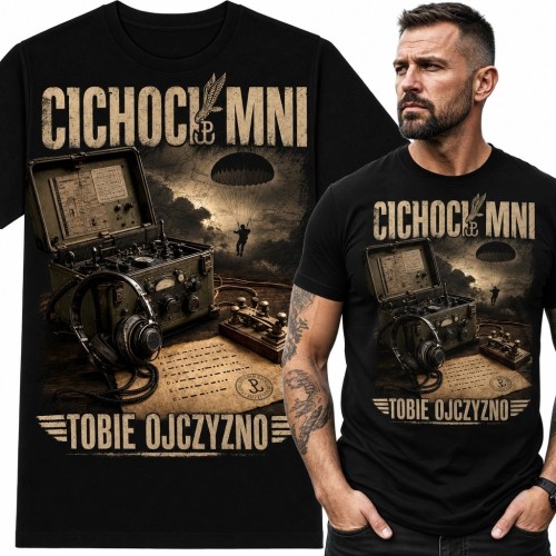 Koszulka męska „Cichociemni” - patriotyczny motyw „Tobie Ojczyzno”