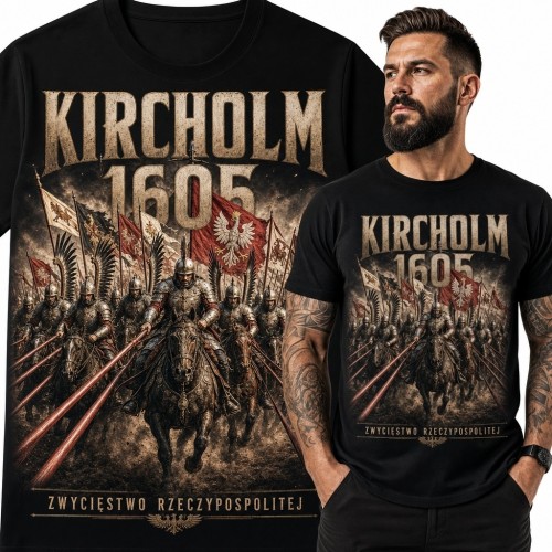 Koszulka męska z husarią pod Kircholmem - „Kircholm 1605”