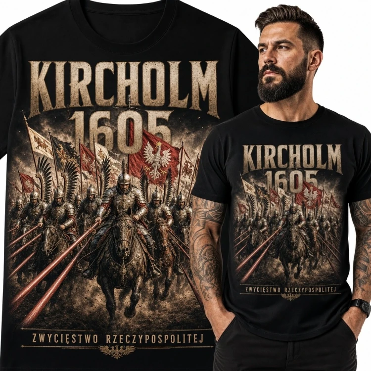 Koszulka męska z husarią pod Kircholmem - „Kircholm 1605”