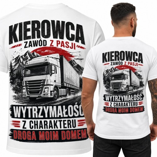 Koszulka męska dla kierowcy ciężarówki „Kierowca”