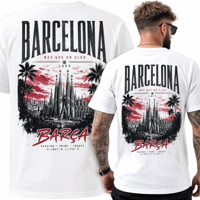 Koszulka męska „Barcelona” - Sagrada Família i „Barça”