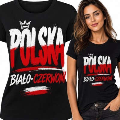 Koszulka damska patriotyczna „Polska” - „Biało-czerwoni”