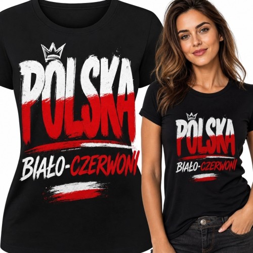 Koszulka damska patriotyczna „Polska” - „Biało-czerwoni”