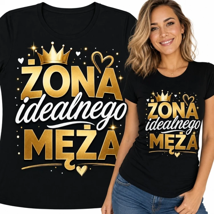Koszulka damska dla żony - „Żona idealnego męża”