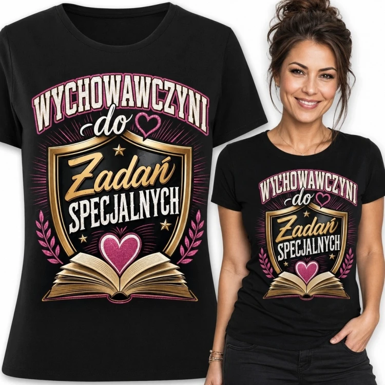 Koszulka damska dla wychowawczyni „Wychowawczyni do zadań specjalnych” - szkolny motyw