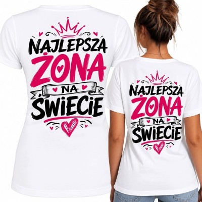 Koszulka damska dla żony - „Najlepsza żona na świecie”