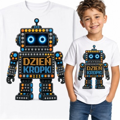 Koszulka chłopięca z robotem na Dzień Kropki „Dzień Kropki”